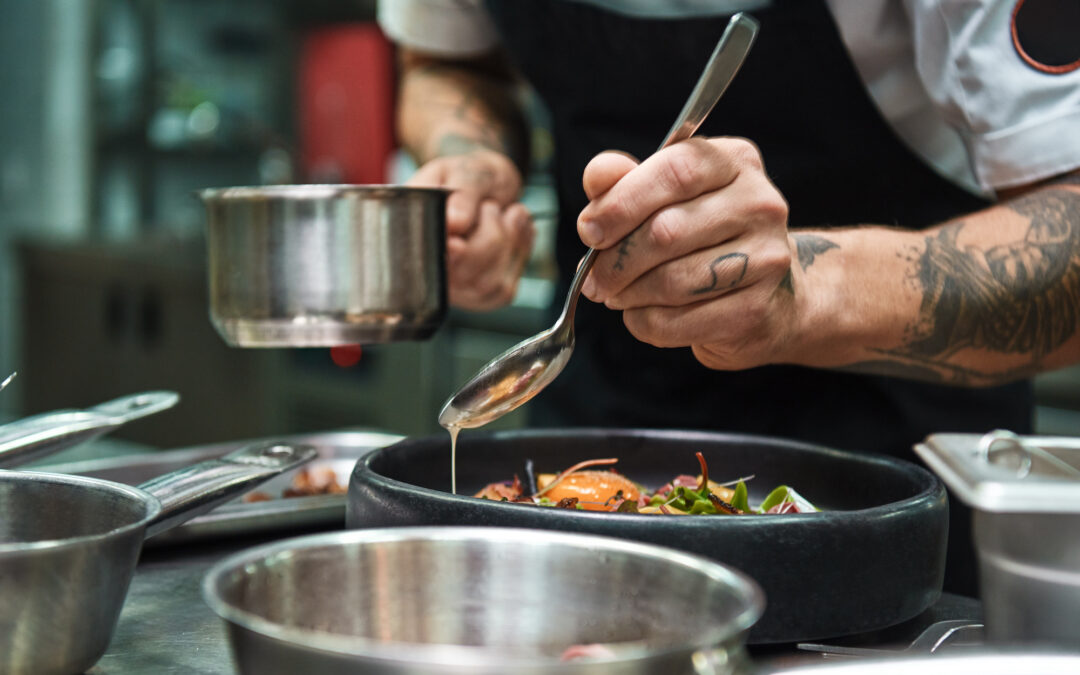 chef plating food